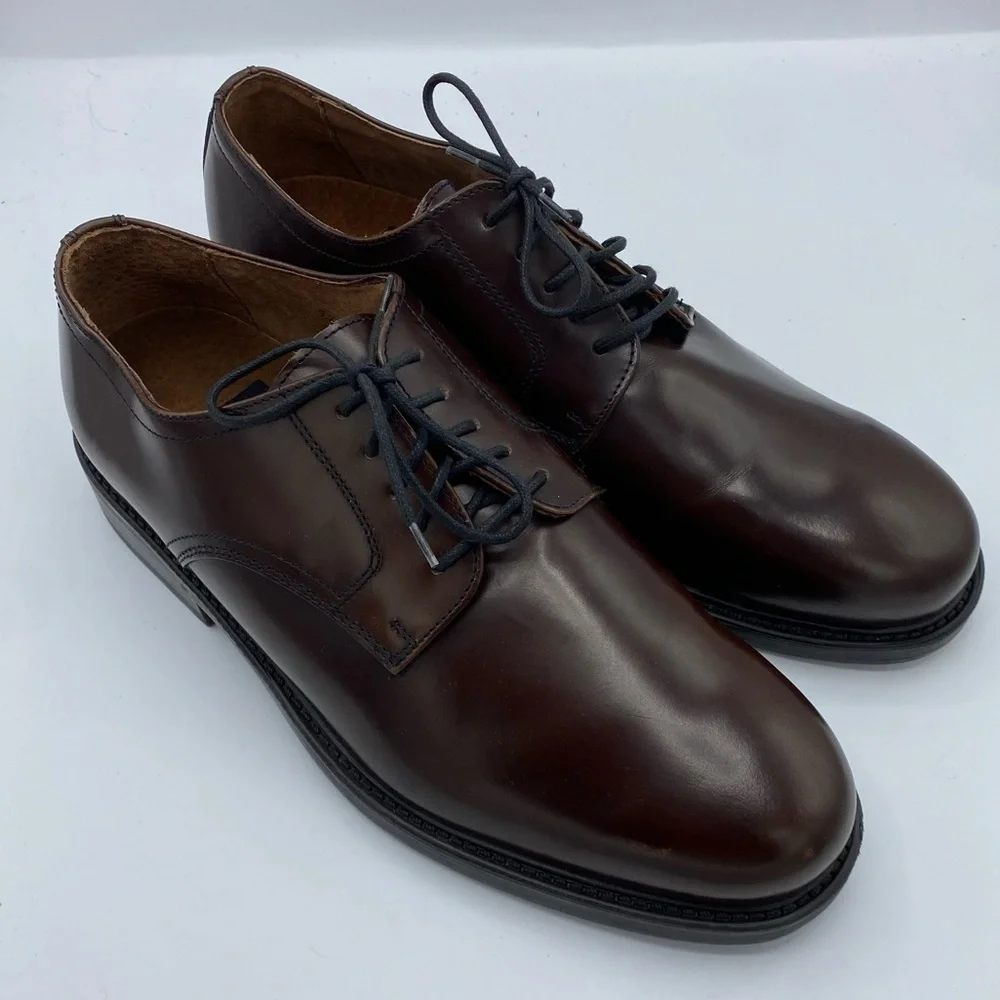Aerosoles‎ Brown Leather Round Toe Low Oxford Dress Shoe Mens 9.5 Made in Italy
